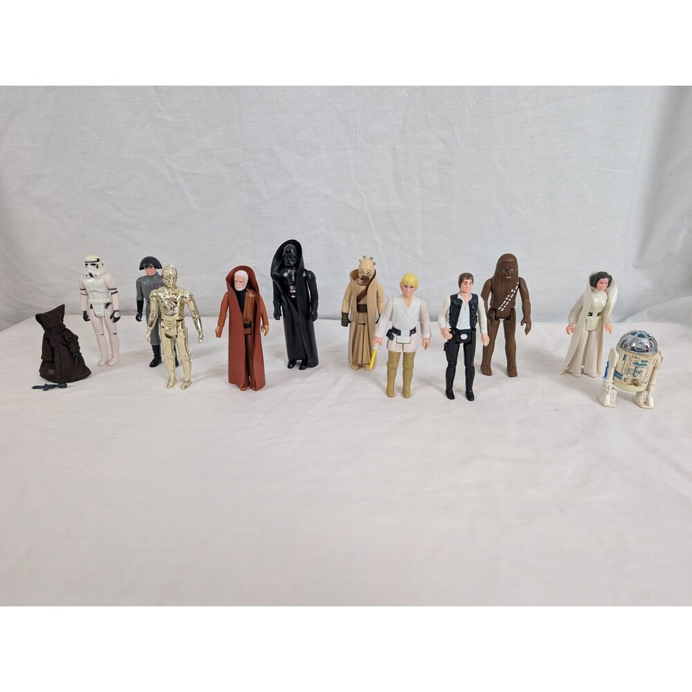 Star Wars Figures First 12 Kenner Lot 1977 1978 Farm Boy R2 C3PO Jawa GMFGI Mail